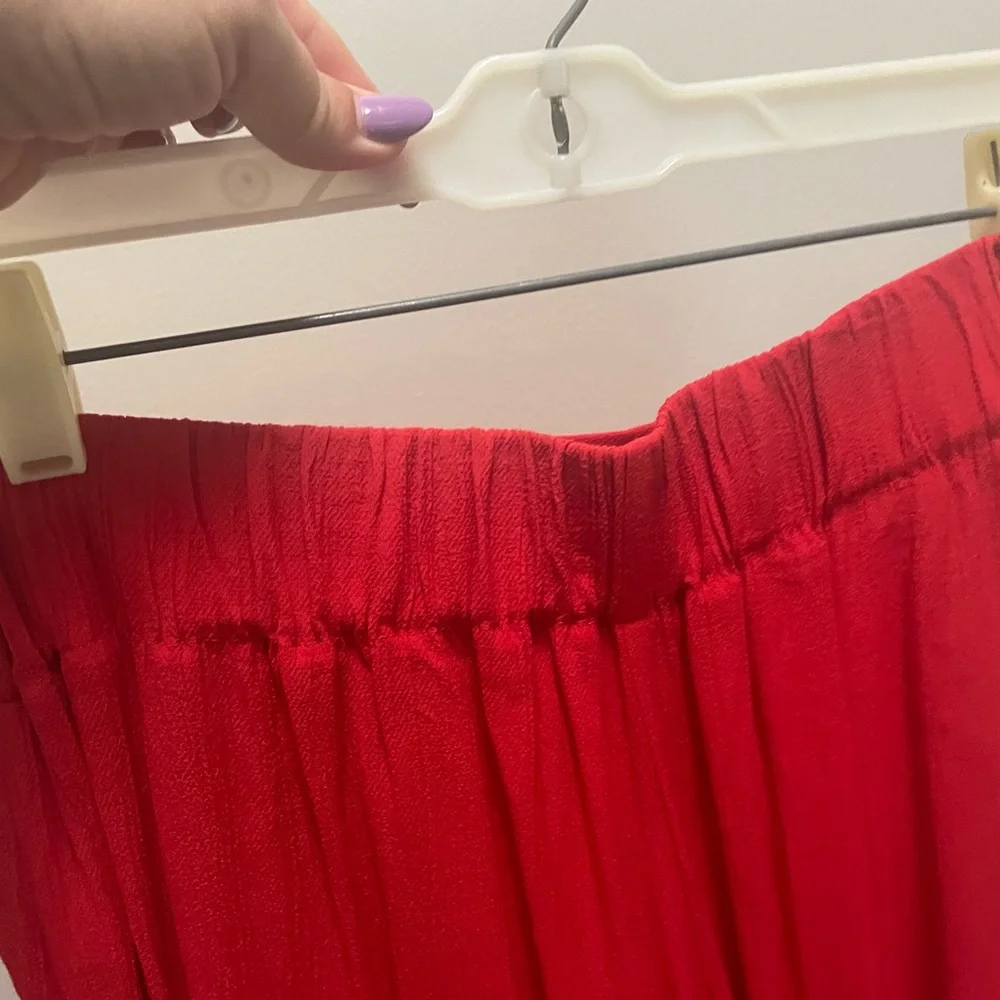 Free People Red Wide-Leg Pants Sz L - Picture 4 of 6